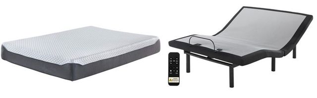 Sierra Sleep® by Ashley® Chime Elite 2-Piece 12" Memory Foam and Better Adjustable Base King Mattress Set-0