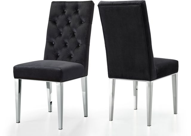 Meridian Furniture Juno Black Velvet Dining Chair-1