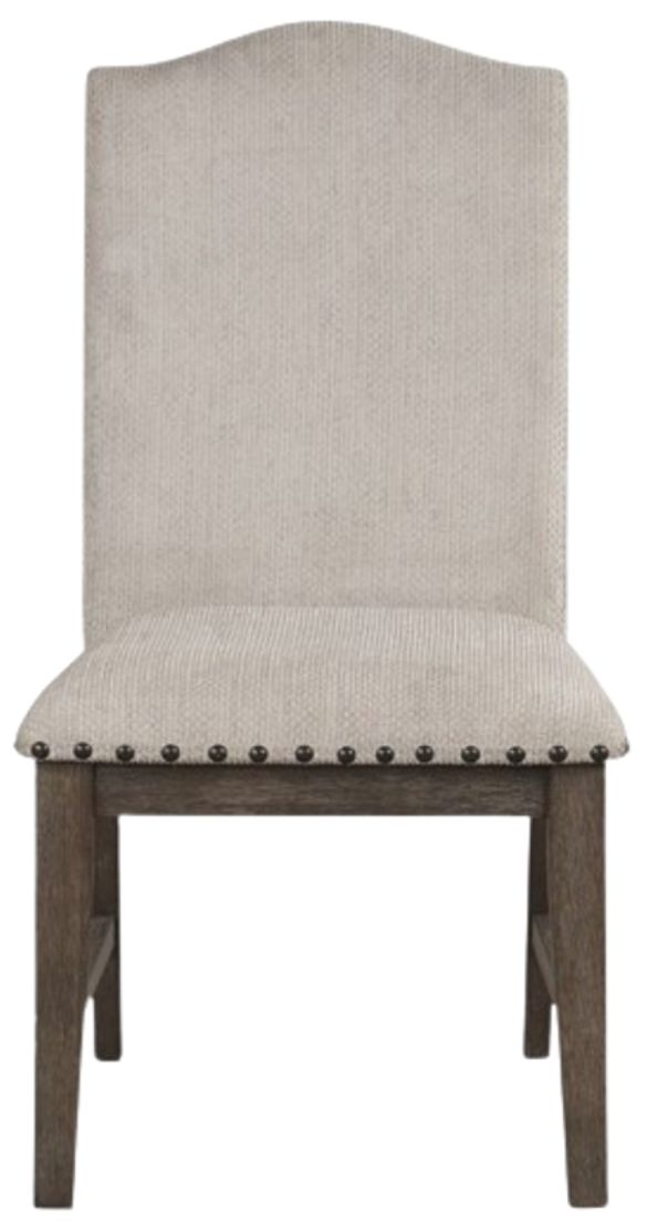 American Wholesale Furniture Victoria Oak/White Upholstered Side Chair-1