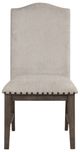 American Wholesale Furniture Victoria Oak/White Upholstered Side Chair-1