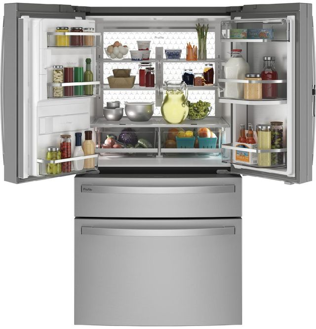 GE Profile™ 36" 27.6 Cu. Ft. Fingerprint Resistant Stainless Steel Freestanding French Door Refrigerator-2