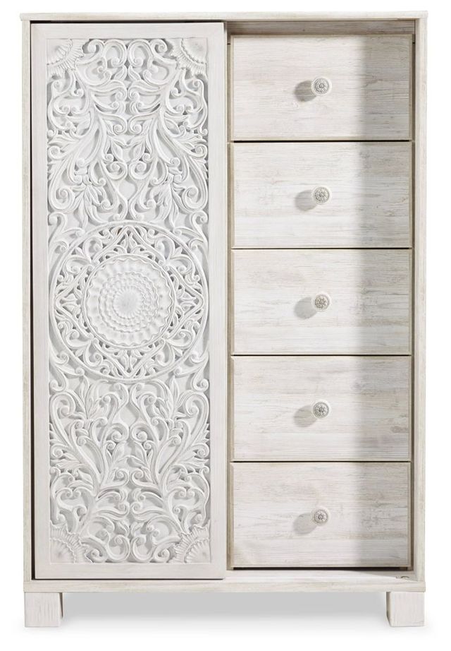 Signature Design by Ashley® Paxberry 5-Piece Whitewash Twin Panel Headboard Set-3