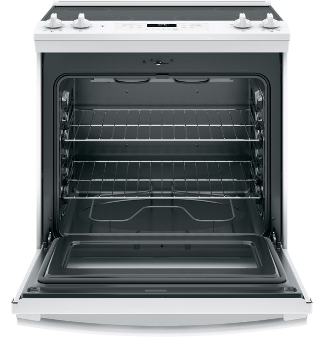 GE® 30" White Slide in Electric Range-3