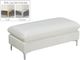 Meridian Furniture Naomi Cream Velvet Ottoman-0