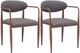 Zuo® Modern Zens 2-Piece Truffle Gray/Walnut Dining Arm Chair Set-0