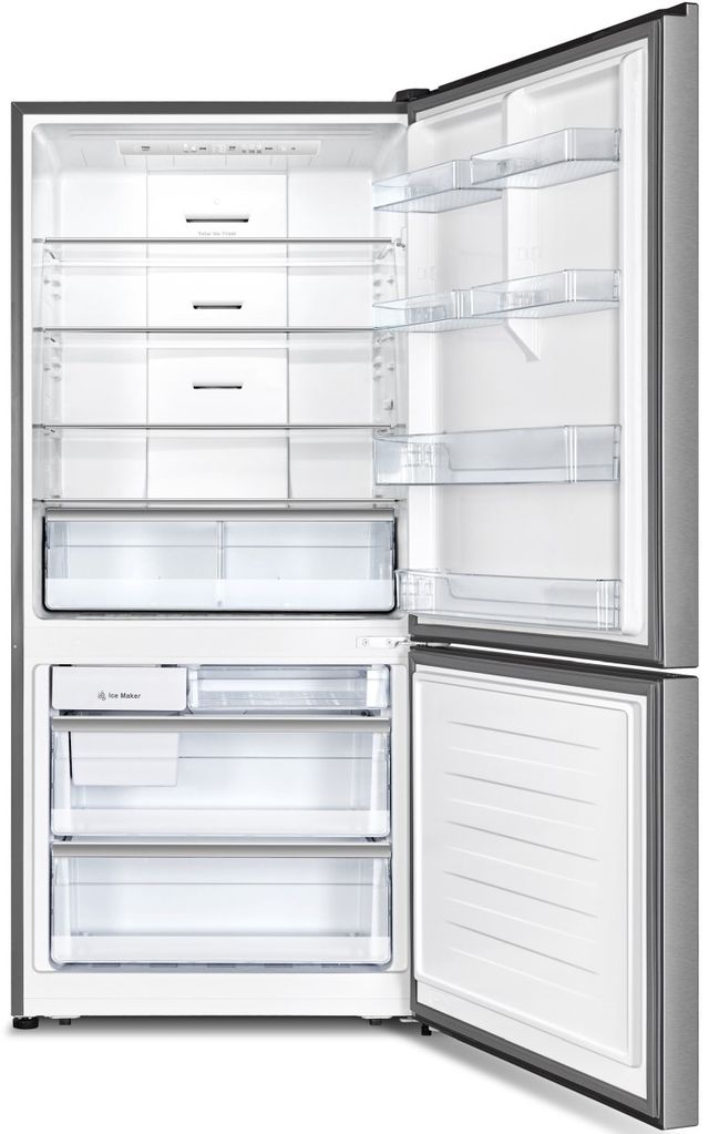 Bertazzoni 31 in. 17.7 Cu. Ft. Stainless Steel Counter Depth Bottom Freezer Refrigerator-2