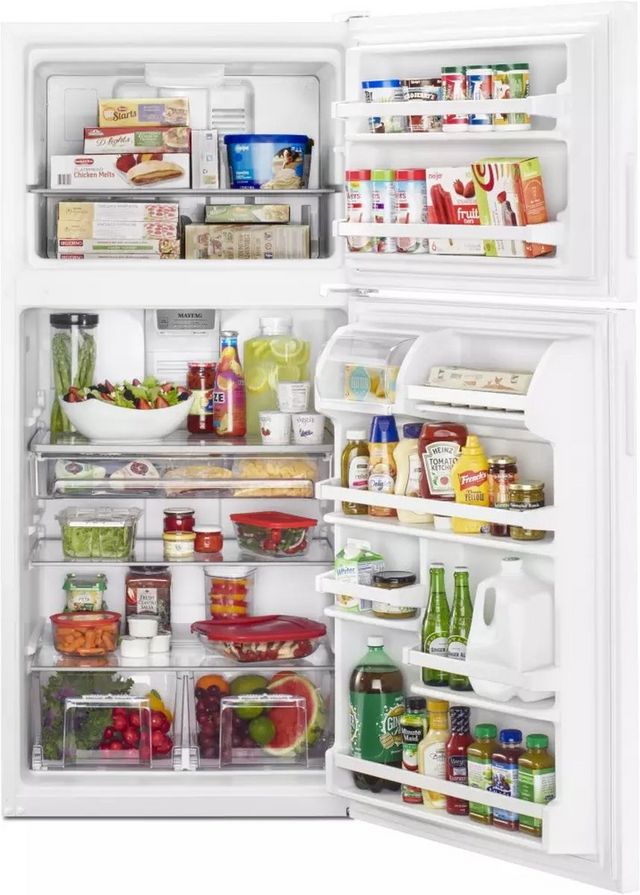 Maytag® 30 in. 18.2 Cu. Ft. White Top Freezer Refrigerator-3