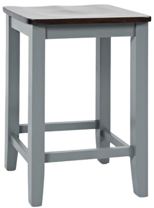Jofran Inc. Asbury Park Autumn Brown/Gray Backless Saddle Counter Stool-0