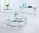 Acrylic Round Clear Glass End Table-3