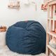 CordaRoy's® Blue Sueded Denim Queen Bean Bag-3