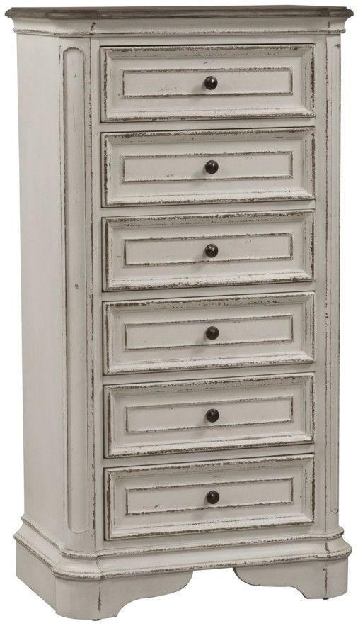 Liberty Furniture Magnolia Manor Antique White/Weathered Bark Lingerie Chest-0