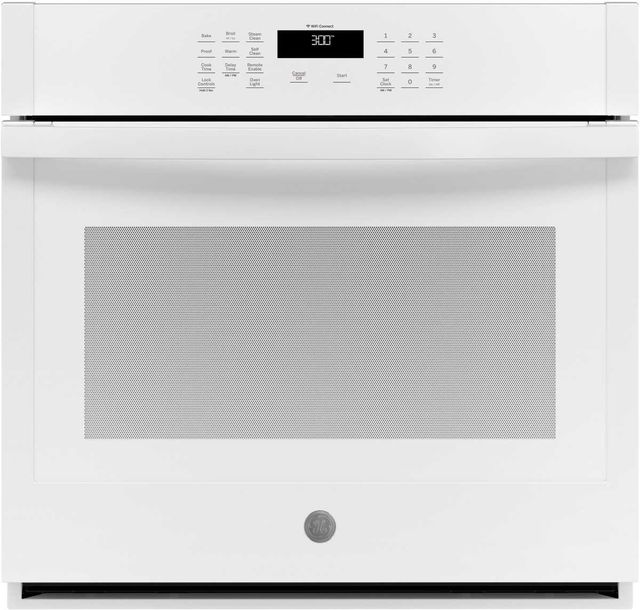 GE® 30" White Single Electric Wall Oven-0