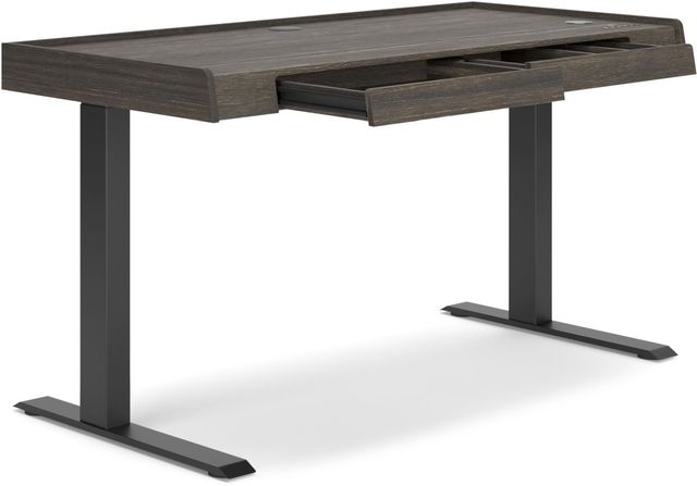 Signature Design by Ashley® Zendex Dark Brown 55" Adjustable Height Desk-1