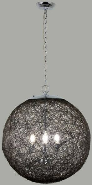 YHD Black/Chrome 3-Light Chandelier-1