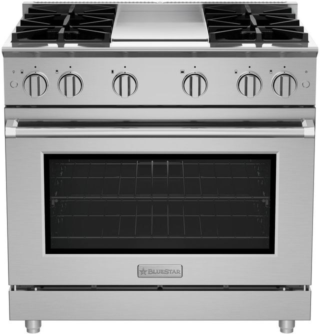 BlueStar Platinum X8 36" Stainless Steel Pro-Style Gas Range with Brushed Stainless Steel Trim-0
