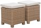 John Thomas Furniture® Parks Biscayne 2-Piece Beige Wicker Outdoor Counter Stool Set-0