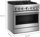 KitchenAid® 36" Stainless Steel 6 Burner Pro Style Gas Range with No Preheat Air Fry Mode-2