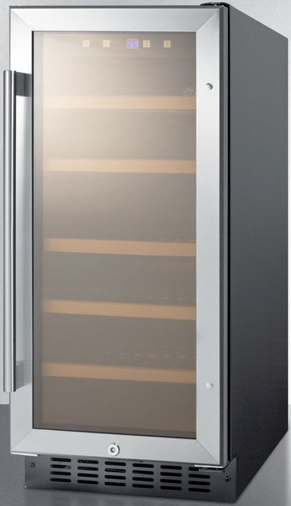 Summit® 15" 2.2 Cu. Ft. Stainless Steel Wine Cooler-0