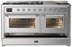 Ilve® Majestic III 60" Stainless Steel Pro Style Dual Fuel Natural Gas Range with Triple Glass Door and Chrome Trim-2