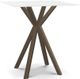 Amisco Customizable Asterisk White Glass Square Bar Table with Starburst Stand-0