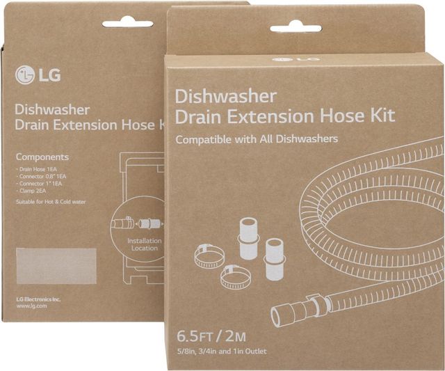 LG 6 Ft. Gray Dishwasher Drain Hose Kit-4