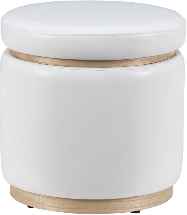 Linon Blanche White Storage Ottoman-0