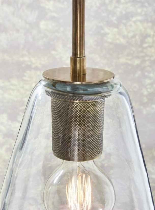 Signature Design by Ashley® Collbrook Brass/Clear Pendant Light-1