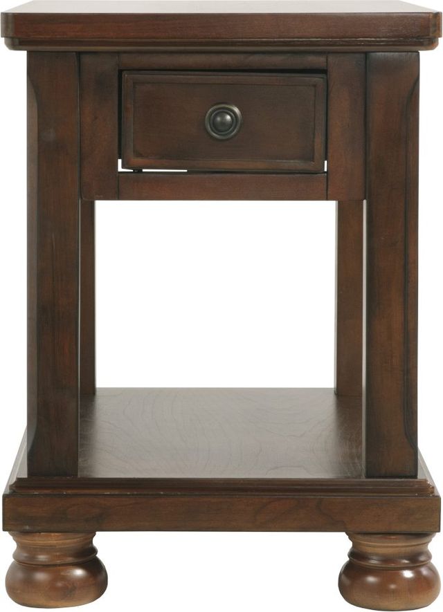 Signature Design by Ashley® Porter Rustic Brown Chair Side End Table-1
