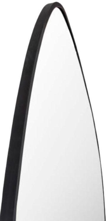 Surya Pebble Matte Black Accent Mirror-2