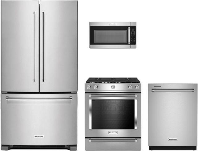 KitchenAid® 4 Piece Stainless Steel Kitchen Package-0