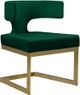 Meridian Furniture Alexandra Green/Gold Velvet Dining Chair-0