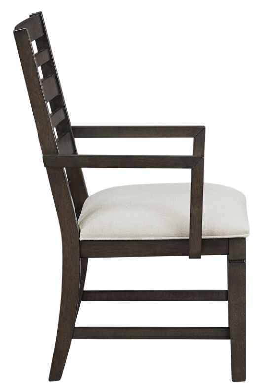 Homelegance® Victoria Beige/Dark Espresso Arm Chair-3