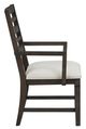 Homelegance® Victoria Beige/Dark Espresso Arm Chair-3