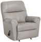 Franklin™ Harvey Capricorn Silver Leather Manual Rocker Recliner-0