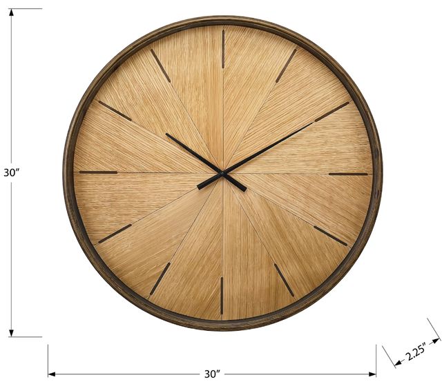 Monarch Specialties Inc. Brown 30" Wall Clock-2
