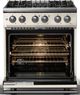 Viking® 5 Series 30" Pure White Pro Style Dual Fuel (NG) Range with Polished Chrome Trim-1
