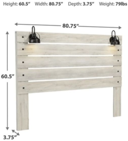 Signature Design by Ashley® Cambeck Whitewash King Panel Headboard-4