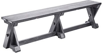 C R Plastics Harvest Slate Grey Bench-0