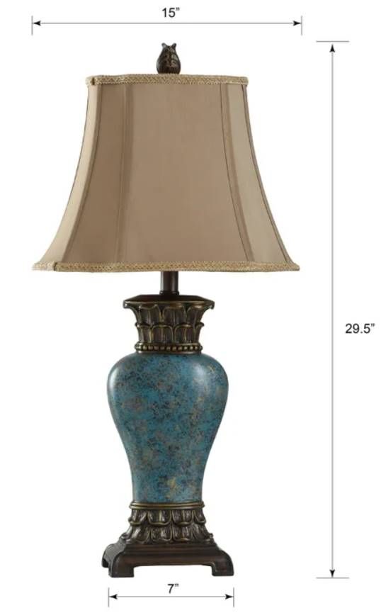 Stylecraft Blue/Bronze/Dark Brown Table Lamp-4