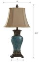 Stylecraft Blue/Bronze/Dark Brown Table Lamp-4
