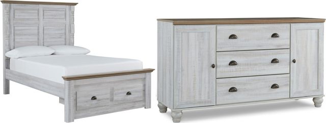 Signature Design by Ashley® Haven Bay 2-Piece Two-Tone Full Panel Storage Bed Set-0