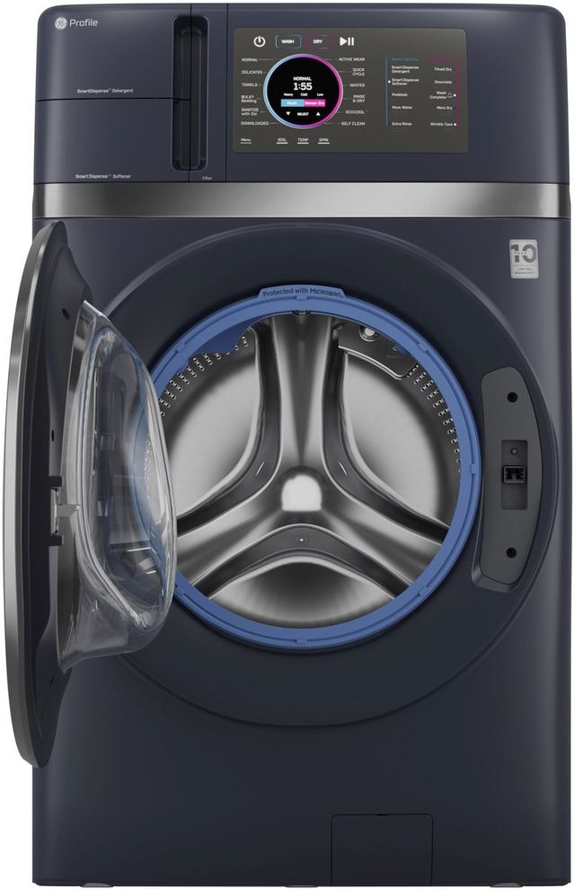 GE Profile™ ENERGY STAR® 4.8 Cu. Ft. Sapphire Blue UltraFast Washer Dryer Combo with Ventless Inverter Heat Pump Technology-1