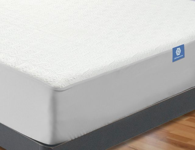 DreamFit® DreamChill™ White Split Head Queen Mattress Protector-4