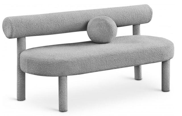 Meridian Furniture Parlor Grey Bench-0