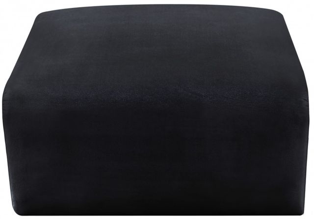 Meridian Furniture Arc Black Velvet Ottoman-1