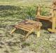 Linon Adirondack Brown Wooden Ottoman-1