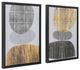 A & B Home 2-Piece Black/Gold Ore Printed Acrylic Wall Art-0