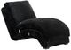 Elements International Nori Black Chaise with Heat Massage, USBC and LED-0