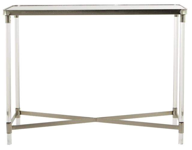 Deco Marche Glass Top Console Table with Silver Base-2