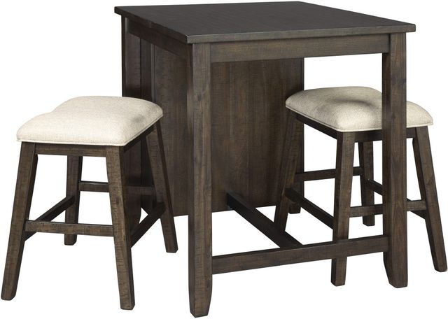 Signature Design by Ashley® Rokane 3-Piece Light Brown Counter Height Dining Table Set-0